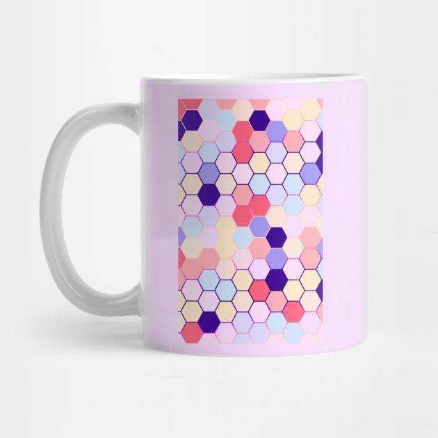 Cute hexagon pastle pattern by Yarafantasyart